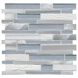 MSIHarlow Interlocking 12 in. x 12 in. Mixed Multi-Surface Mosaic Tile (1 sq. ft./Each) (SGLSMTIL-HAR8MM)