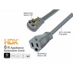 HDX 6 ft. 14/3 15 Amp Air Conditioner/Appliance Extension Cord - (Grey)