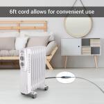 HDX 6 ft. 14/3 15 Amp Air Conditioner/Appliance Extension Cord - (Grey)