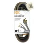 HDX6 ft. 30 Amp 10/3 3-Prong Dryer Power Cord, Gray (627833)