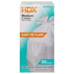 HDX 50-Count White Medium Trash Bags – 8 Gallon (HDX 8G WHT)