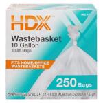 HDX 10 Gallon Clear Trash Bags (250-Count) Waste Liner Bags (HDX 960428)