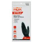 HDXBlack Heavy Duty 6 mil Nitrile Gloves, Powder Free (10-Pack(BLKNL)