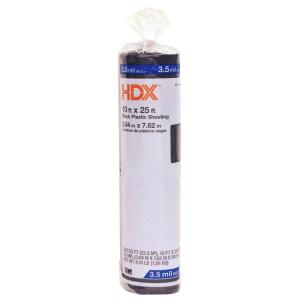 HDX10 ft. x 25 ft. Black 3.5 mil Plastic Sheeting (RSHD3510-25B)