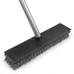 HDX 1-Pack Plastic Deck Scrub Brush with 50 in. Handle, 12 in. (HDX12NSCB)