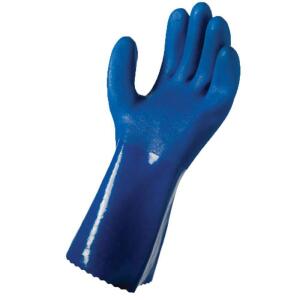 HDX Blue Long Cuff Reusable PVC-Coated Gloves - Size S/M (24120-08)