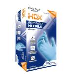 HDX 100-Count Blue Disposable Nitrile Gloves, 3.5 mil, One Size Fits Most (24570-06)