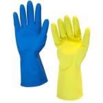 HDXYellow and Blue SMD Latex Reusable Gloves (2-Pairs) (R-GRFYB-SMD-2)