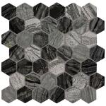 MSIHenley Hexagon 12 in. x 12 in. Polished Marble Mesh-Mounted Mosaic Floor and Wall Tile (1 sq. ft. / each) (HENLEY-2HEX)