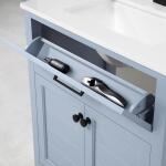 Home Decorators Collection (Assembled) Hanna 30 in. Single Sink Spruce Blue Bath Vanity with White Engineered Stone Top