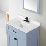 Home Decorators Collection (Assembled) Hanna 30 in. Single Sink Spruce Blue Bath Vanity with White Engineered Stone Top