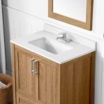 Home Decorators Collection (Assembled)Moorside 30 in. Single Sink Sweet Maple Bath Vanity with White Engineered Stone Top