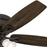 HunterOakhurst 52 in. LED Indoor Low Profile New Bronze Ceiling Fan with Light Kit (52016)