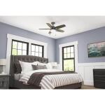 HunterAntero 44 in. Hunter Express Indoor Matte Silver Ceiling Fan with Light Kit Included (52126)