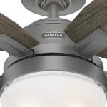 HunterAntero 44 in. Hunter Express Indoor Matte Silver Ceiling Fan with Light Kit Included (52126)