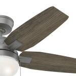 HunterAntero 44 in. Hunter Express Indoor Matte Silver Ceiling Fan with Light Kit Included (52126)