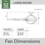 HunterMansilla 52 in. Indoor Brushed Nickel Standard Ceiling Fan with Soft White Integrated LED Light Kit (52752)