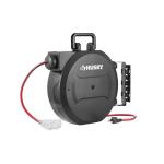 Husky50 ft. 14/3 Medium Duty 13-Amps Indoor Extension Cord Reel with Multiple Outlet Triple Tap End, Black (LTS-XP001)