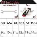 HuskySAE & MM (6-Piece) Flare Nut Wrench Set 