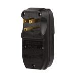 Husky 15 Amp Grounded GFCI Outlet Adapter, Black (04-00106)