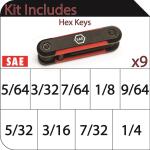 Husky Folding Hex Key Set, SAE (9-Piece) (HFHKS9PC-06)