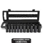 Husky 1/2 in. Drive Metric 6-Point Impact Socket Set with Storage Case (11-Piece) (H2DDIMP11PCM)