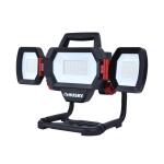 Husky10,000 Lumen Three-Head Hybrid LED Work Light with Rechargeable Battery (7903801012)