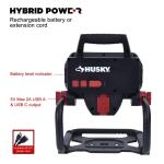 Husky6,000 Lumen Hybrid LED Work Light with Rechargeable Battery (7903802012)