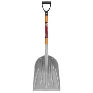 Husky 31 in. Plastic Scoop Shovel with Wood Handle and D-Grip (77540-945)