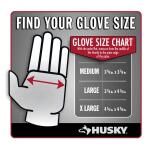 HuskyLarge Grain Goatskin Leather Performance Impact Work Glove with Spandex Back (HK84015-LCC6)