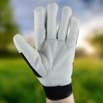 Husky Large Grain Cowhide Water Resistant Leather Performance Work Glove with Spandex Back (HK86025-LCC6)