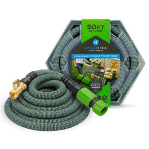 Hydrotech 5/8 in. Dia. x 50 ft. Burst-Proof Expandable Garden Water Hose (8989)