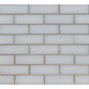 MSI Ice 4 in. x 12 in. Beveled Glass Subway Wall Tile (0.3 sq. ft. / Each) (GL-T-ICEBE412)