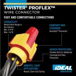 IDEALTwister ProFLEX (30-1147P) Red/Yellow Wire Connector, Jar of 100 (30-1147P)