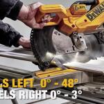 DEWALT 15 Amp Corded 12 Inch Double Bevel Sliding Compound Miter Saw with XPS Technology, Blade Wrench, and Material Clamp