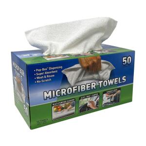 Intex 50-Box Microfiber Cleaning Towel Pop Box (11.8 in. x 11.8 in.) (W-00578-50)