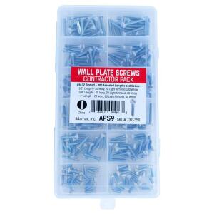 Adamax6/32 in. Screws Wall Plate Screw Assortment (300-Pack) - APS-9