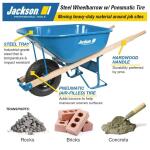 Jackson 6 cu. ft. Steel Wheelbarrow (M6KBUT12)