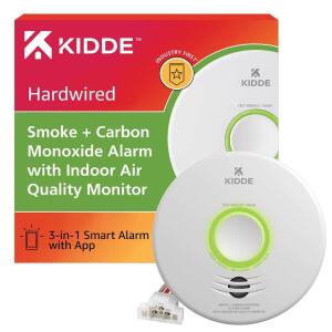 Kidde Smart Smoke and Carbon Monoxide Detector with Indoor Air Quality Monitor, Hardwired