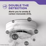 Kidde Battery Powered Combination Smoke and Carbon Monoxide Detector with Alarm LED Warning Lights - White