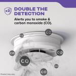 Kidde Hardwired Combination Smoke and Carbon Monoxide Detector with Interconnected Alarm and LED Warning Lights - White