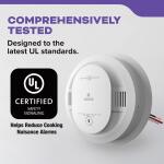 Kidde Hardwired Combination Smoke and Carbon Monoxide Detector with Interconnected Alarm and LED Warning Lights - White