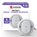 Kidde 10-Year Hardwired Combination Smoke and Carbon Monoxide Detector with Interconnected Alarm and LED Warning Lights - White