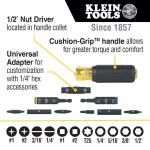 Klein Tools11-in-1 Multi Bit Impact Rated Screwdriver / Nut Driver (32500HDR)