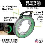 Klein Tools 20 ft. Glow Fish Tape (50550)