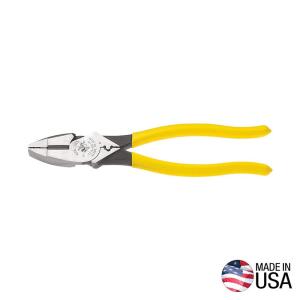 Klein Tools 9 in. High Leverage Side Cutting Pliers with Crimping Die ( D213-9NECRSEN )