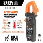 Klein Tools400 Amp AC/DC Digital Clamp Meter, TRMS Auto-Ranging (CL390)