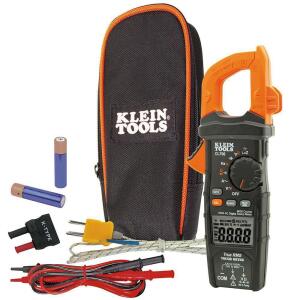 Klein Tools600 Amp AC True RMS Auto-Ranging Digital Clamp Meter with Temp and Carrying Case (CL700)