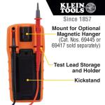 Klein Tools600 Volt Digital Multimeter, TRMS Auto-Ranging, Temp (MM420)