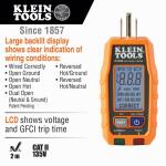 Klein Tools GFCI Electrical Outlet Tester with LCD Display (RT250)